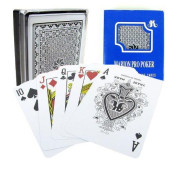 Marion Pro Regular Index - 100% Blue Plastic Poker Playing Cards