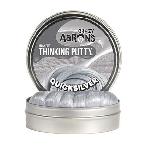 Crazy Aaron�S Thinking Putty 4� Tin (3.2 Oz) Quicksilver - Magnetic Putty - Magnet Included - Never Dries Out