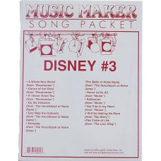 European Expressions Intl Disney #3 Music Maker Song Sheet