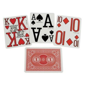 Marinoff Low Vision Poker Size Playing Cards ** 2 Decks ** Blue/Red