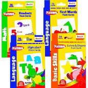 Playskool Flash Cards - 4 Sets Of Flash Cards (Alphabet, Numbers, Colors And Shapes, First Words) - Packaging May Vary