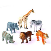 U.S. Toy 6 Plastic Toy Safari Animals Toy