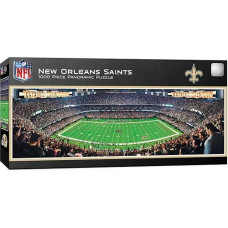 Masterpieces 1000 Piece Sports Jigsaw Puzzle - Nfl New Orleans Saints Center View Panoramic - 13"X39"
