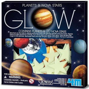 4M Glow Planets & Nova Stars - Astronomy Space Stem Toys Gift Room D�cor, For Boys & Girls Ages 3+