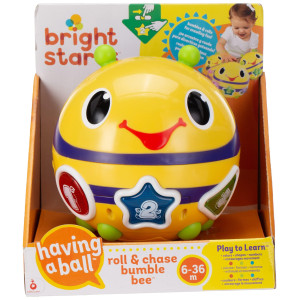Bright Starts Having A Ball Roll And Chase Bumble Bee - Introduce Shapes, Numbers, Colors, Ages 6 Months +