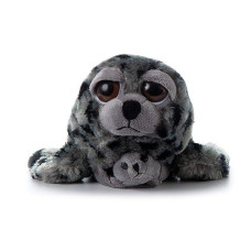 The Petting Zoo Mom And Baby Harbor Seal Stuffed Animal, Gifts For Kids, Pocketz Ocean Animals, Harbor Seal Plush Toy 14 Inches