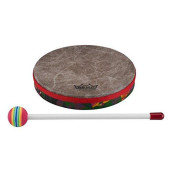 REMO Drum, KIDS PERCUSSION, Hand Drum, 8" Diameter, 1.25" Depth, Fabric Rain Forest