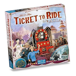 Ticket To Ride Asia Board Game Expansion Train Route-Building Strategy Game Fun Family Game For Kids And Adults Ages 8+ 2-6 Players Average Playtime 30-60 Minutes Made By Days Of Wonder