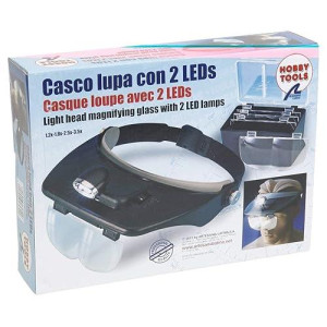 Artesania Latina, S.A. Hands Free Magnifier Glasses W 2 Led Lights, Lat270541