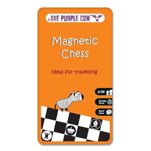 The Purple Cow- Magnetic Chess Game For Kids And Adults. Travel Size, Lightweight Game For Hours Of Fun - Portable Mini Game - Ideal For Travelling