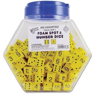 Koplow Games Inc. Yellow Spot 16Mm Foam Dice Classroom Accessories