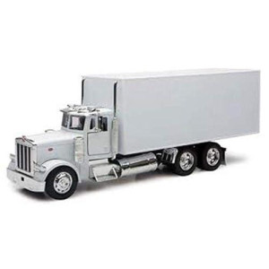Peterbilt Model 379 Box Delivery Truck Newray Diecast 1:32 Scale White 12243