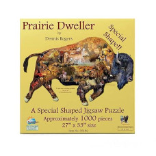 Sunsout Inc - Prairie Dweller - 1000 Pc Special Shape Jigsaw Puzzle By Artist: Dennis Rogers - Finished Size 27" X 33" - Mpn# 95496