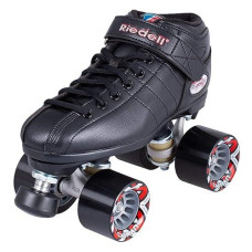 Riedell Skates - R3 - Quad Roller Skate For Indoor/Outdoor | Black | Size 13