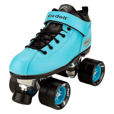 Riedell Skates - Dart - Quad Roller Speed Skates | Aqua | Size 8