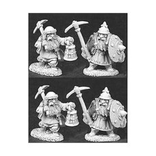 Reaper Miniatures Dwarven Miners 4P 06040 Dark Heaven Army Packs Unpainted Mini