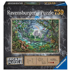 Ravensburger Escape: The Unicorn 759 Piece Large Format Jigsaw Puzzle | Premium Quality Materials With Softclick Technology | Unique Puzzle Experience | Ideal Gift For Puzzle Enthusiasts