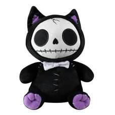 Summit Collection Furrybones Black Cat Mao Mao Wearing White Bow Tie Plush Doll