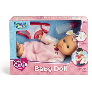 Kidoozie Snug And Hug Baby Doll - Includes Removable Diaper And A Bottle - Ages 12 Months And Up
