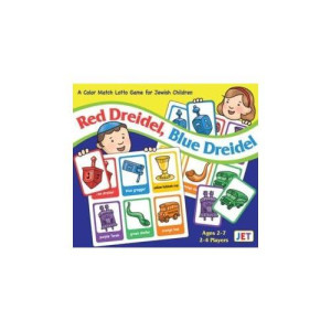 Jewish Educational Toys Red Dreidel, Blue Dreidel