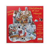 Sunsout Inc - Christmas At Our House - 1000 Pc Special Shape Jigsaw Puzzle By Artist: Lori Schory - Finished Size 26.5" X 35" Christmas - Mpn# 95539