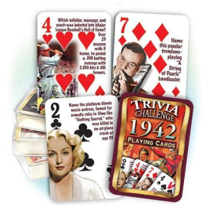 Flickback 1942 Trivia Playing Cards: Great Birthday