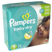 Pampers Baby Dry Diapers Size 5 Jumbo Pack, 24 Ct