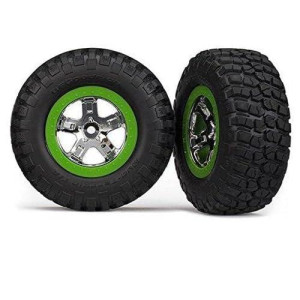 Traxxas Km2 Tires & Sct Wheels, Assm (2): Fr 2Wd Slash Only