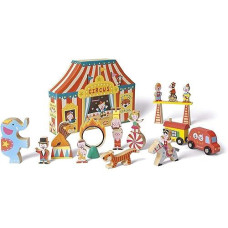 Janod Story Box Circus - 19 Piece Set - Ages 3+ - J08520