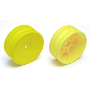 Team Associated 9691 Buggy Front Hex Wheel, Yellow