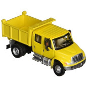 Walthers Scenemaster International, Yellow 4300 Crew Cab Dump Truck