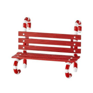 Department 56 Accessories For Villages Peppermint Bench Accessory Figurine, 2.17 Inch