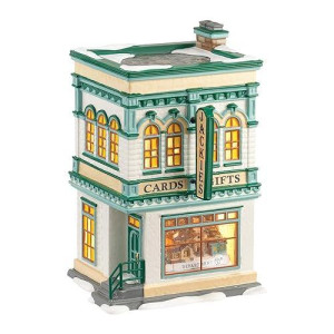 Department 56 Snow Village Jackie'S Cards And Gifts Lit House, 7.8 Inch