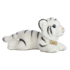 Aurora� Realistic Miyoni� White Tiger Stuffed Animal - Lifelike Detail - Cherished Companionship - 8 Inches