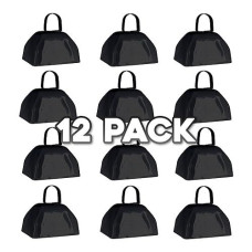 Windy City Novelties 12 Pack White Metal Baseball Theme Cowbells With Handles | 3 Inch | In Bulk | Novelty Noisemakers, Team Spirit Sports Party Favors New Year