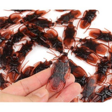 Cooplay 20Pcs - Fake Roaches Prank - Cockroach Bugs Look Real Black Red