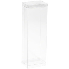 Dollsafe Clear Folding Display Box For Thin 7-8 Inch Dolls And Action Figures, 3" W X 2" D X 8.5" H, Pack Of 10
