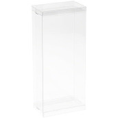 Dollsafe Clear Folding Display Box For 7-8 Inch Dolls And Action Figures, 4" W X 2.25" D X 8.5" H, Pack Of 10