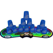 Speed Stacks | Sport Stacking Competitor, Blue - 12 Cups, Holding Stem, With Gx Timer And Mat | Wssa Approved
