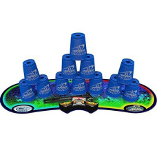 Speed Stacks | Sport Stacking Competitor, Blue - 12 Cups, Holding Stem, With Gx Timer And Mat | Wssa Approved