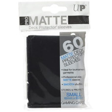 Ultra Pro 60Ct Pro-Matte Black Small Deck Protectors, Black, Small