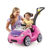 Step2 Whisper Ride Ii Kids Push Cars, Ride On Car, Seat Belt, Horn, Toddlers Ages 1.5 - 4 Years Old, Max Weight 50 Lbs., Quick Storage, Stroller Substitute, Pink