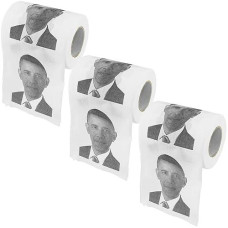 Fairly Odd Novelties Obama Novelty Toilet Paper Pack Of 3, 3 Pack, 3 Count