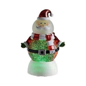 Christmas by Roman Inc., Confetti Lites Collection, 7.5" H LED Santa Swirl Confetti Light Dome, Lantern, Snow Globe, Holiday Home Dcor, Santa, Cardinal, Nutcracker, Snowman, Reindeer (7x5x3)