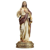 Joseph'S Studio By Roman - Sacred Heart Of Jesus Figure, Heavenly Protectors, Renaissance Collection, 10.25" H, Resin And Stone, Religious Gift, Decoration