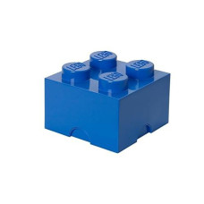 Room Copenhagen Lego Storage Brick Box, 4.92 X 4.92 X 7.09 In, Brick 1, Black