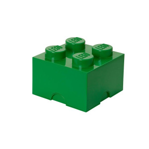 Room Copenhagen, Lego Storage Brick Box - Stackable Storage Solution - Brick 4, Dark Green (4003)