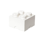 LEGO Storage Brick With 4 Knobs, in White