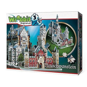 Wrebbit 3D - Neuschwanstein Castle 3D Jigsaw Puzzle (890-Piece)