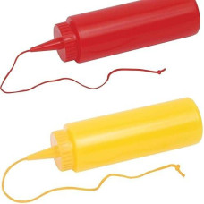 Combo-Fake Squirt Mustard And Ketchup Bottle Prank Gag Set By Bwacky